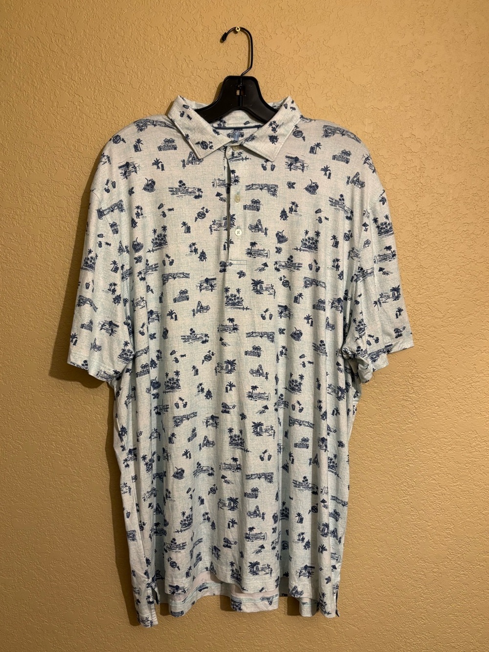 Johnnie-O Tiki Bar Men's Polo sz XL